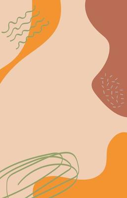 paints in boho style. Abstract watercolor geometric shapes of balance, plants, nature, sun ,moon. Design for cover, social networks, decor. Trendy colors.