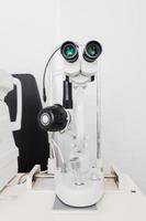 Optician's machine for eye examination. photo