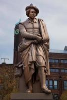 Amsterdam, Netherlands, 2022 - The statue of Rembrandt in Amsterdam photo