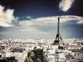 vista de la azotea de la torre eiffel, parís, francia foto