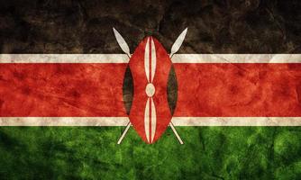 Kenya grunge flag. Item from my vintage, retro flags collection photo