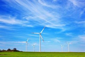 Wind turbines farm photo