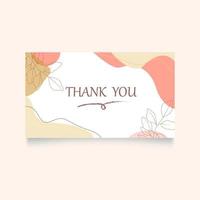 template thank you card abstract background vector