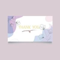 template thank you card abstract background vector