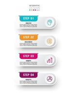 Infographic template business concept with diagram. vector