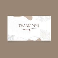 template thank you card abstract background vector