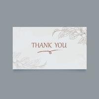 template thank you card abstract background vector