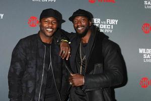 LOS ANGELES, DEC 1 - Edwin Hodge, Aldis Hodge at the Heavyweight Championship Of The World Wilder vs  Fury, Arrivals at the Staples Center on December 1, 2018 in Los Angeles, CA photo