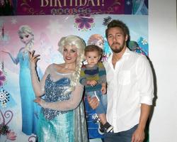 LOS ANGELES, NOV 26 - Elsa Impersonator, Ford Robert Clifton, Scott Clifton at the Amelie Bailey 2nd Birthday Party at Private Residence on November 26, 2017 in Studio City, CA photo