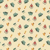 Seamless pattern with camping elements. Design for fabric, textile vector