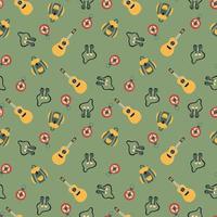 Seamless pattern with camping elements. vector