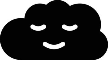 ilustración de vector de sonrisa de nube en un fondo. símbolos de calidad premium. iconos vectoriales para concepto y diseño gráfico.