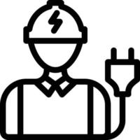 ilustración de vector de electricista en un fondo. símbolos de calidad premium. iconos vectoriales para concepto y diseño gráfico.