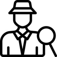 ilustración de vector de detective en un fondo. símbolos de calidad premium. iconos vectoriales para concepto y diseño gráfico.