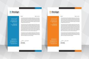 Corporate Company letterhead template, corporate business stationery vector