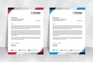 Corporate Company letterhead template, corporate business stationery vector