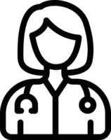 ilustración de vector de médico en un fondo. símbolos de calidad premium. iconos vectoriales para concepto y diseño gráfico.