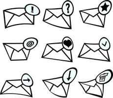 Email message envelope icon vector