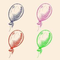 Set of balloons vector