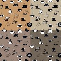 Seamless background with coffee pattern vector