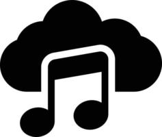 ilustración de vector de música en la nube en un fondo. símbolos de calidad premium. iconos vectoriales para concepto y diseño gráfico.