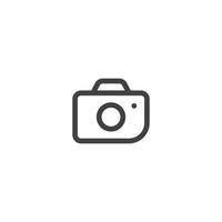 Camera line icon. linear style sign for mobile concept and web design. Camera outline vector icon. Symbol, logo illustration. Vector graphics