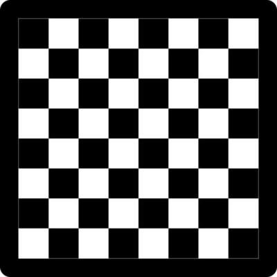 Chess board background with rounded black frame