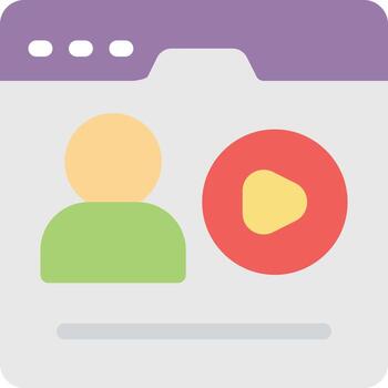 webpage video lecture vector illustration on a background.Premium quality symbols.vector icons for concept and graphic design.