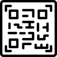 ilustración vectorial qr en un fondo. símbolos de calidad premium. iconos vectoriales para concepto y diseño gráfico. vector