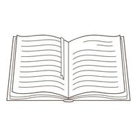 Sketch - big open book Royalty Free Vector Image
