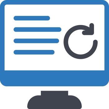 monitor reload vector illustration on a background.Premium quality symbols.vector icons for concept and graphic design.