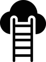 ilustración de vector de escaleras de nube en un fondo. símbolos de calidad premium. iconos vectoriales para concepto y diseño gráfico.