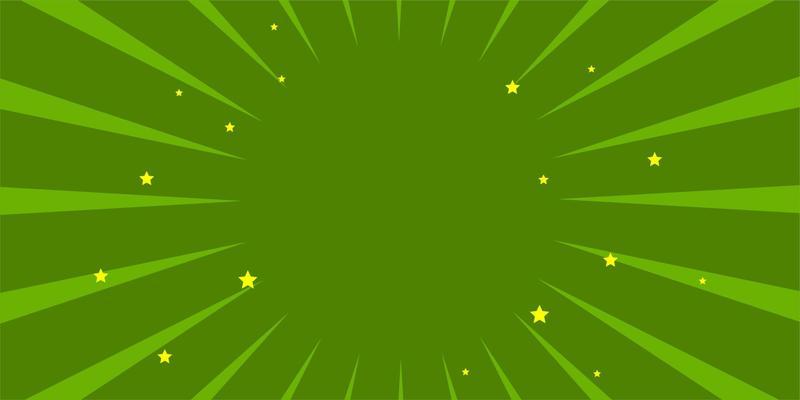 Comic green background with star