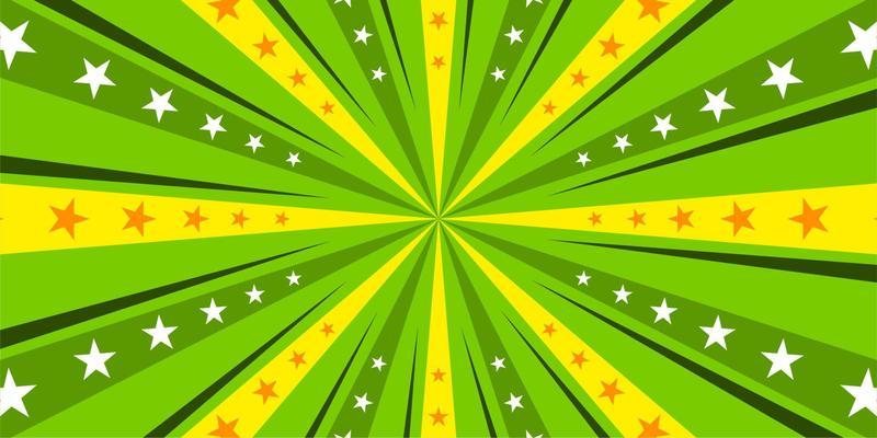 Comic green background with star