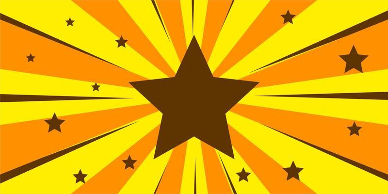 Comic yellow background with star