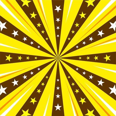 Comic yellow background with star