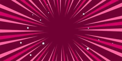 Comic pink background with star vector