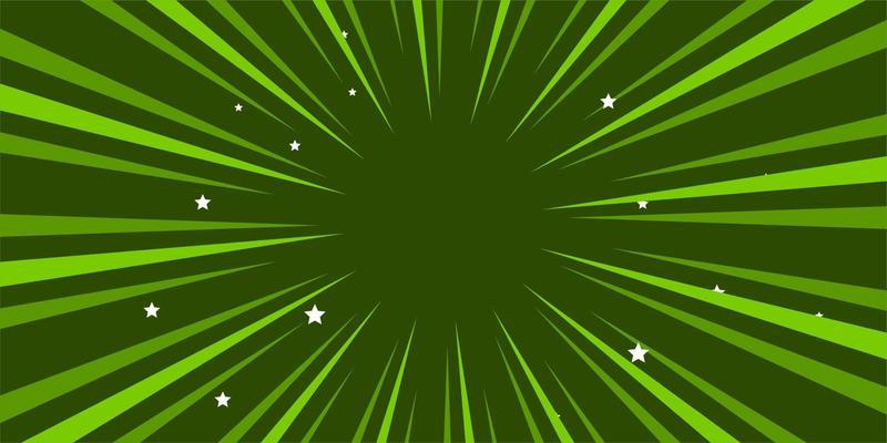 Comic green background with star