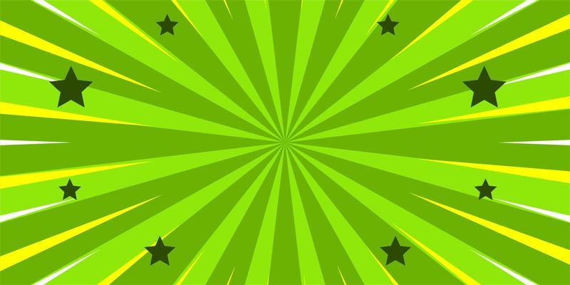 Comic green background with star