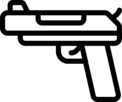 ilustración de vector de pistola en un fondo. símbolos de calidad premium. iconos vectoriales para concepto y diseño gráfico.