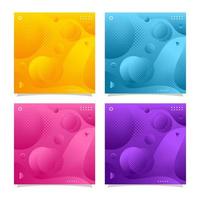 Abstract geometric background color design illustration collection vector