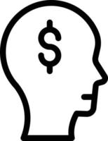 dollar mind vector illustration on a background.Premium quality symbols.vector icons for concept and graphic design.