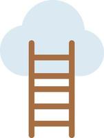 ilustración de vector de escaleras de nube en un fondo. símbolos de calidad premium. iconos vectoriales para concepto y diseño gráfico.