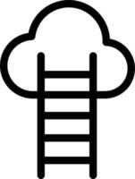 ilustración de vector de escaleras de nube en un fondo. símbolos de calidad premium. iconos vectoriales para concepto y diseño gráfico.