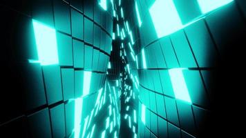 3D animation loop. Abstract technology background with glowing lights. video