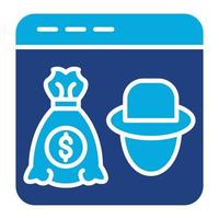 Robbery Glyph Two Color Icon vector