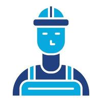 Worker Glyph Two Color Icon vector