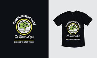 Gardening t-shirt design. Vector hand-drawn quote. Calligraphic poster, spring gardening concept.