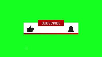 Subscribe Button Green Screen Up Down video