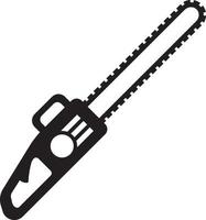 Simple black industry chainsaw icon. Outline industry chainsaw vector icon for web design isolated on white background.